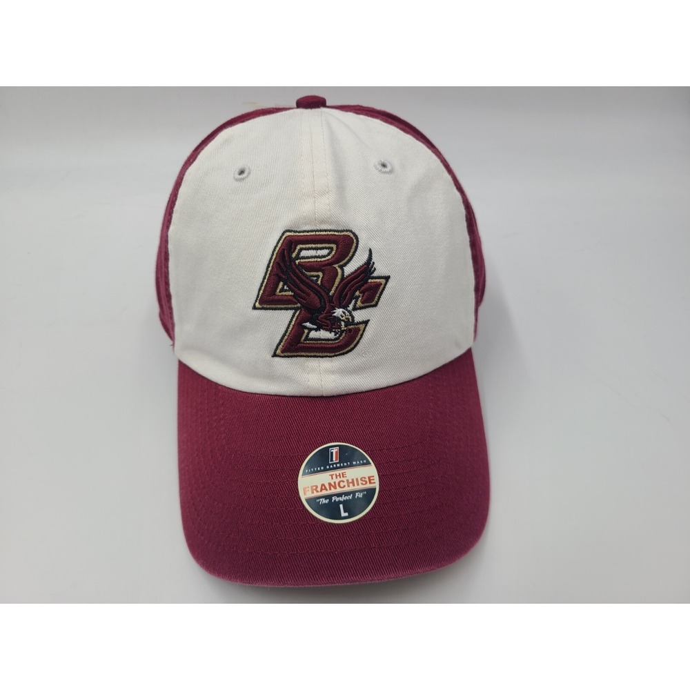 Boston College Eagles Twins Enterprise Franchise Fitted L Hat Cap NCAA White Red